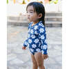 Baby Wave Chaser Long Sleeve Surf Suit, Navy - One Pieces - 2