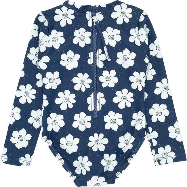 Baby Wave Chaser Long Sleeve Surf Suit, Navy - One Pieces - 3