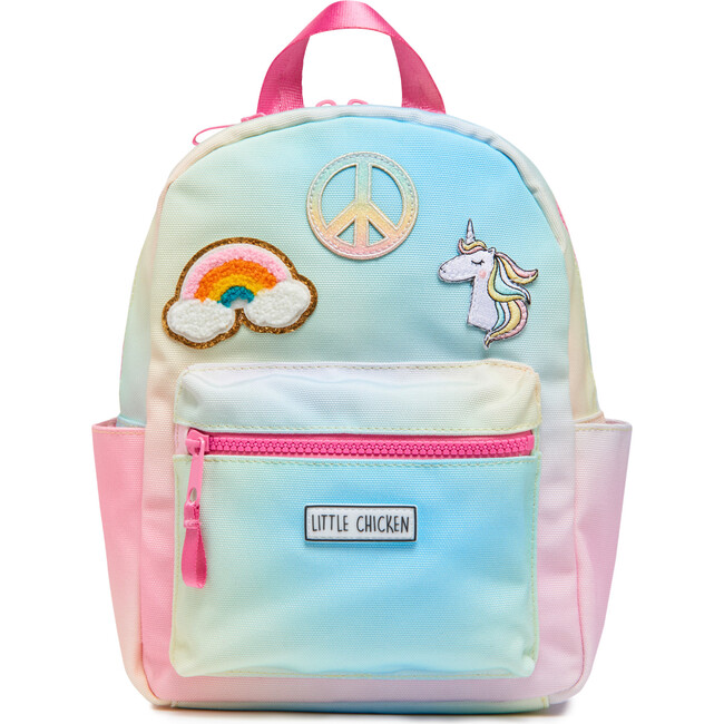 Mini Backpack With Patches, Rainbow