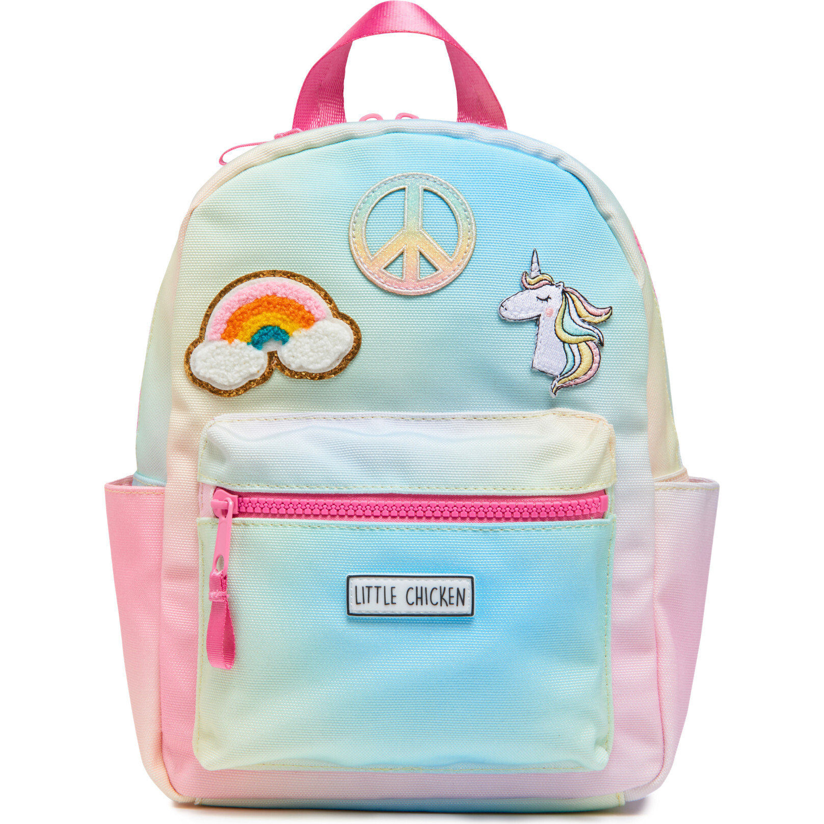 Mini Backpack With Patches, Rainbow - Backpacks - 1