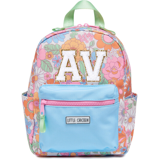 Mini Backpack With Inital Patches, Floral
