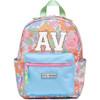 Mini Backpack With Inital Patches, Floral - Backpacks - 1 - thumbnail