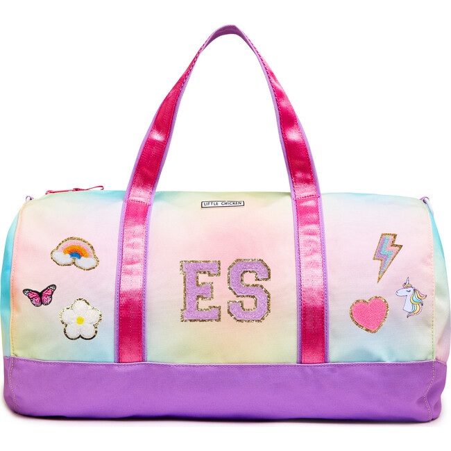 Duffle Bag With Inital Patches, Rainbow