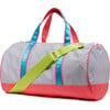 Duffle Bag With Inital Patches, Silver Glitter - Bags - 3