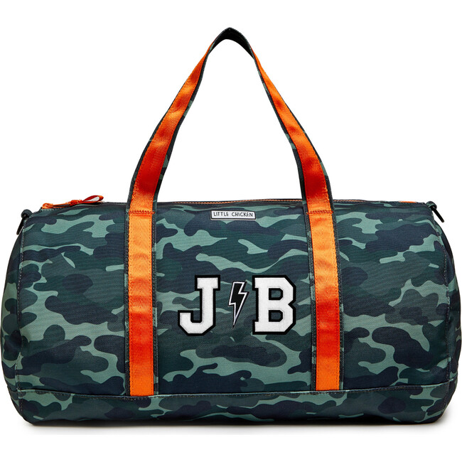 Duffle Bag With Inital Patches, Camo
