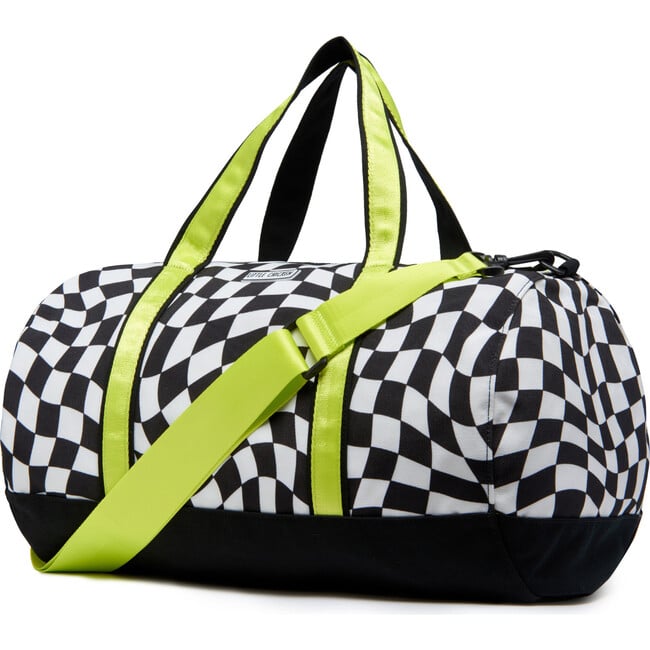 Duffle Bag With Inital Patches, Checkered - Bags - 2