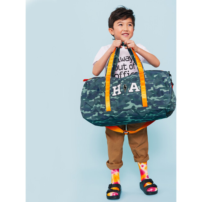 Duffle Bag With Inital Patches, Camo - Bags - 2