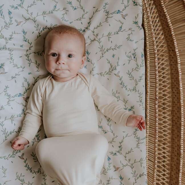 Secret Garden Print Crib Sheet, Ivory - Crib Sheets - 2