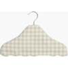 Kids Gingham Wooden Hanger, Beige - Hangers - 2