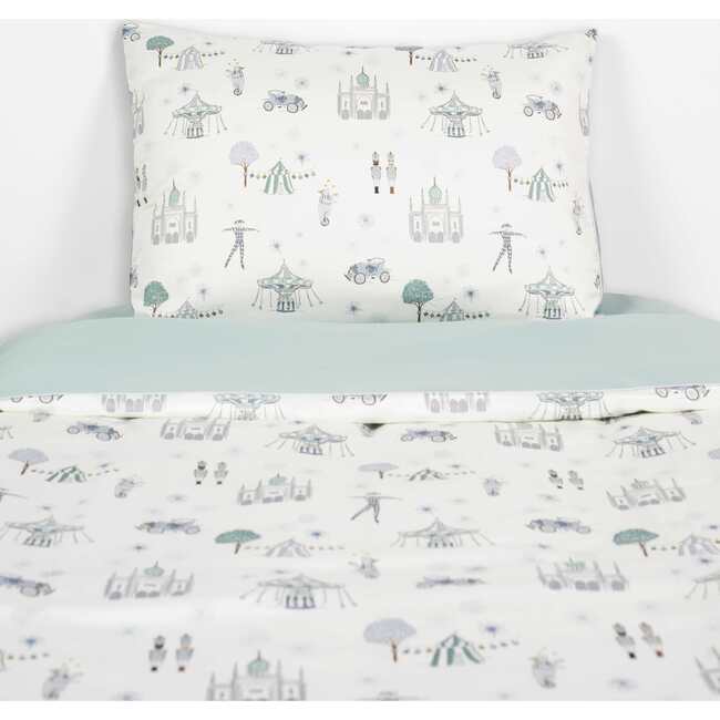 Adventures In Wonderland Print Twin Set, Aqua - Duvet Sets - 2