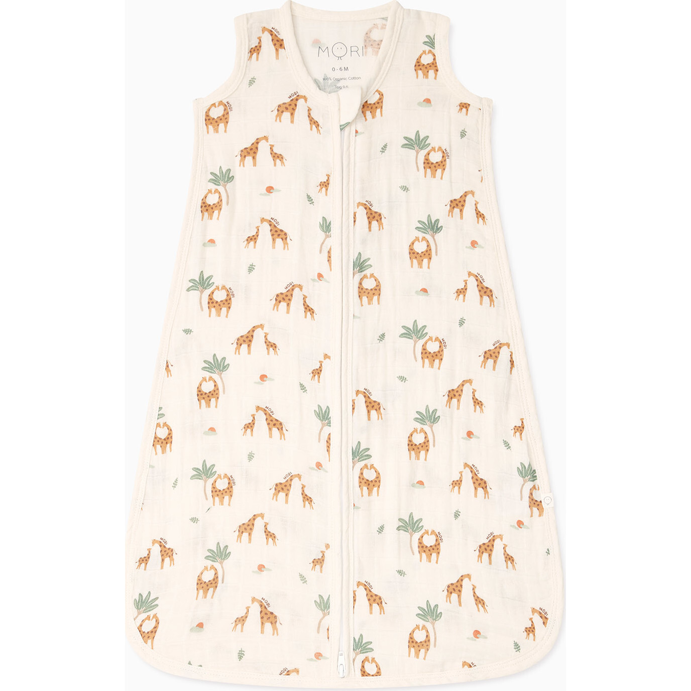 Giraffe Print Muslin Front Opening Sleeping Bag 0.5 TOG - Sleepbags - 1