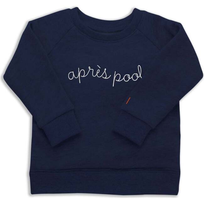 The Organic Pullover Sweatshirt, Navy Apres Pool