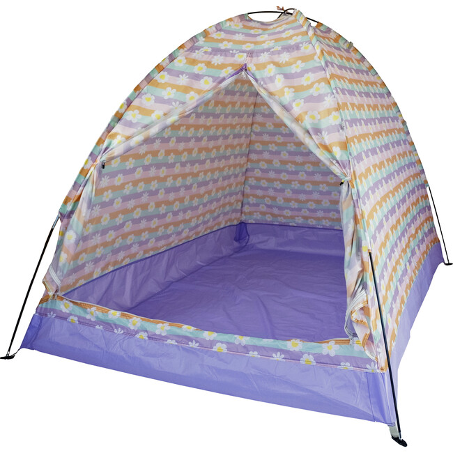 Indoor/Outdoor Camping Play Tent, Happy Daisy Stripes