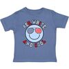 Red, White, and Cool Patriotic Smiley Short Sleeve T-Shirt, Indigo - T-Shirts - 1 - thumbnail