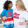 Stars and Stripes Patch Adult Short Sleeve T-Shirt, White - T-Shirts - 2