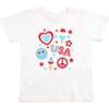 4th Of July Doodle Short Sleeve T-Shirt, White - T-Shirts - 1 - thumbnail