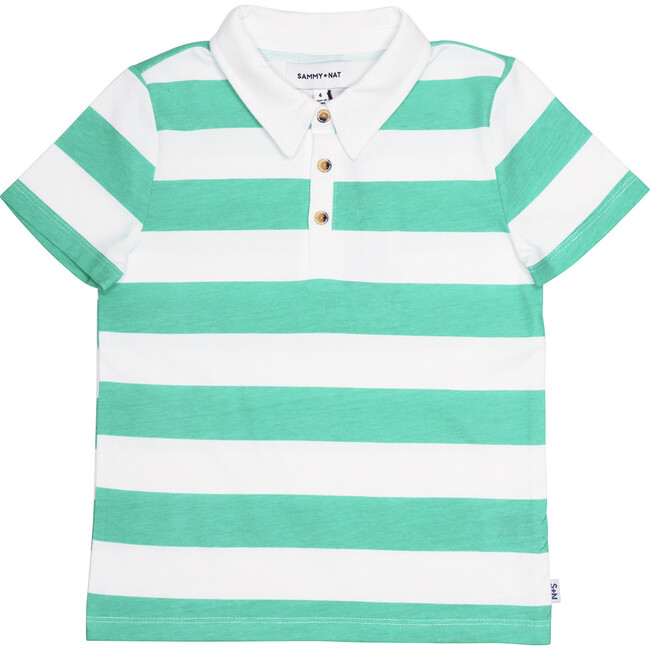 Andrew Polo in Marine Green Rugby Stripe