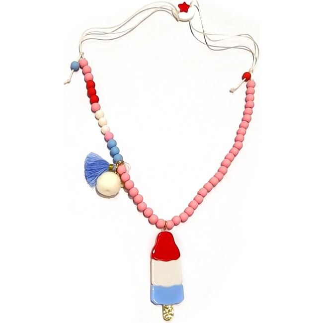 Popsicle Red, White & Blue Necklace