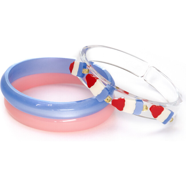 Popsicle, Red & Blue Bracelet Set of 3