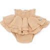 Vaibi Tired Ruffle Smocked Waist Bloomers, Rose Latte - Bloomers - 1 - thumbnail