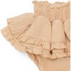 Vaibi Tired Ruffle Smocked Waist Bloomers, Rose Latte - Bloomers - 4