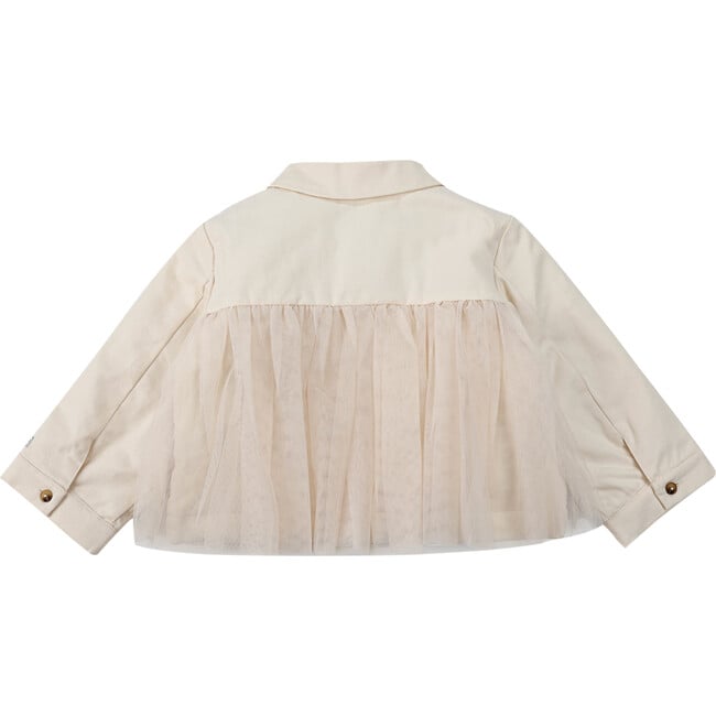 Verlaine Concealed Zip Dainty Tulle Jacket, Soft Powder - Jackets - 6