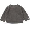 Stella Rib Knit Sweater, Dark Taupe - Sweaters - 1 - thumbnail