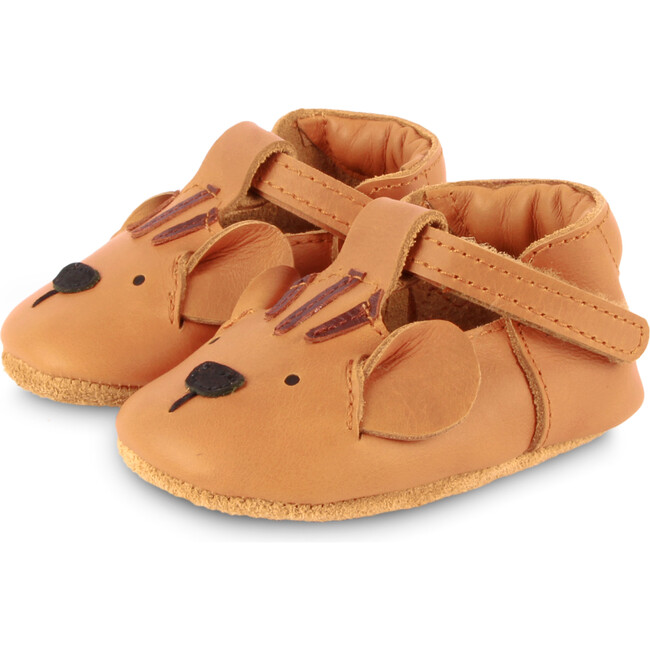 Spark Classic Leather T-Bar Shoes, Tiger, Camel
