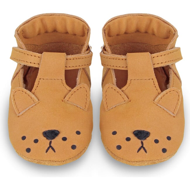 Spark Lion Classic Nubuck T-Bar Shoes, Caramel - Crib Shoes - 3