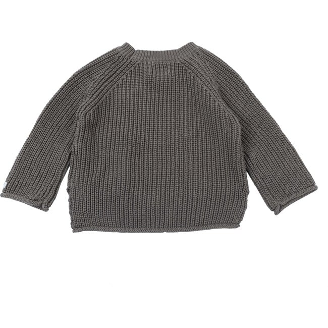 Stella Rib Knit Sweater, Dark Taupe - Sweaters - 3