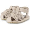 Pam Classic Leather Braided 3-Strap Sandals, Ivory - Sandals - 1 - thumbnail