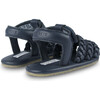 Pam Classic Leather Braided 3-Strap Sandals, Navy - Sandals - 4