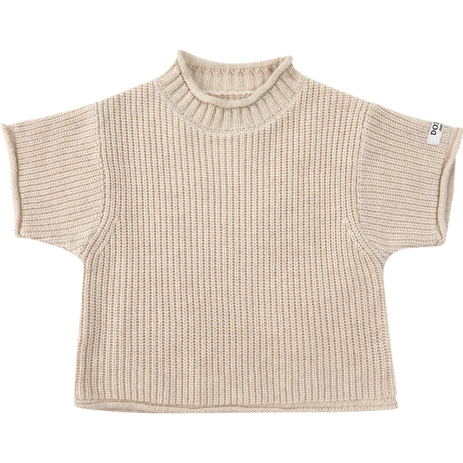 Sove Ribbed Short Sleeve Sweater, Soft Sand