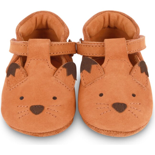 Spark Fox Classic Nubuck T-Bar Shoes, Maple - Crib Shoes - 3