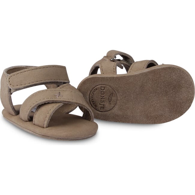 Tobi Nubuck Cross Strap Sandals, Truffle - Sandals - 5