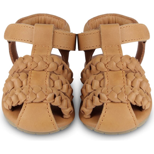 Pam Classic Leather Braided 3-Strap Sandals, Camel - Sandals - 2