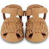 Pam Classic Leather Braided 3-Strap Sandals, Camel - Sandals - 2