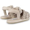 Pam Classic Leather Braided 3-Strap Sandals, Ivory - Sandals - 4