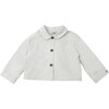 Noomi Peter Pan Collar 3-Buttoned Jacket, Ecru - Jackets - 1 - thumbnail