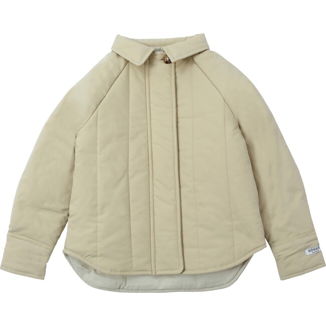 Nevis Drop Shoulder Concealed Zip Puffer Jacket, Vintage Khaki