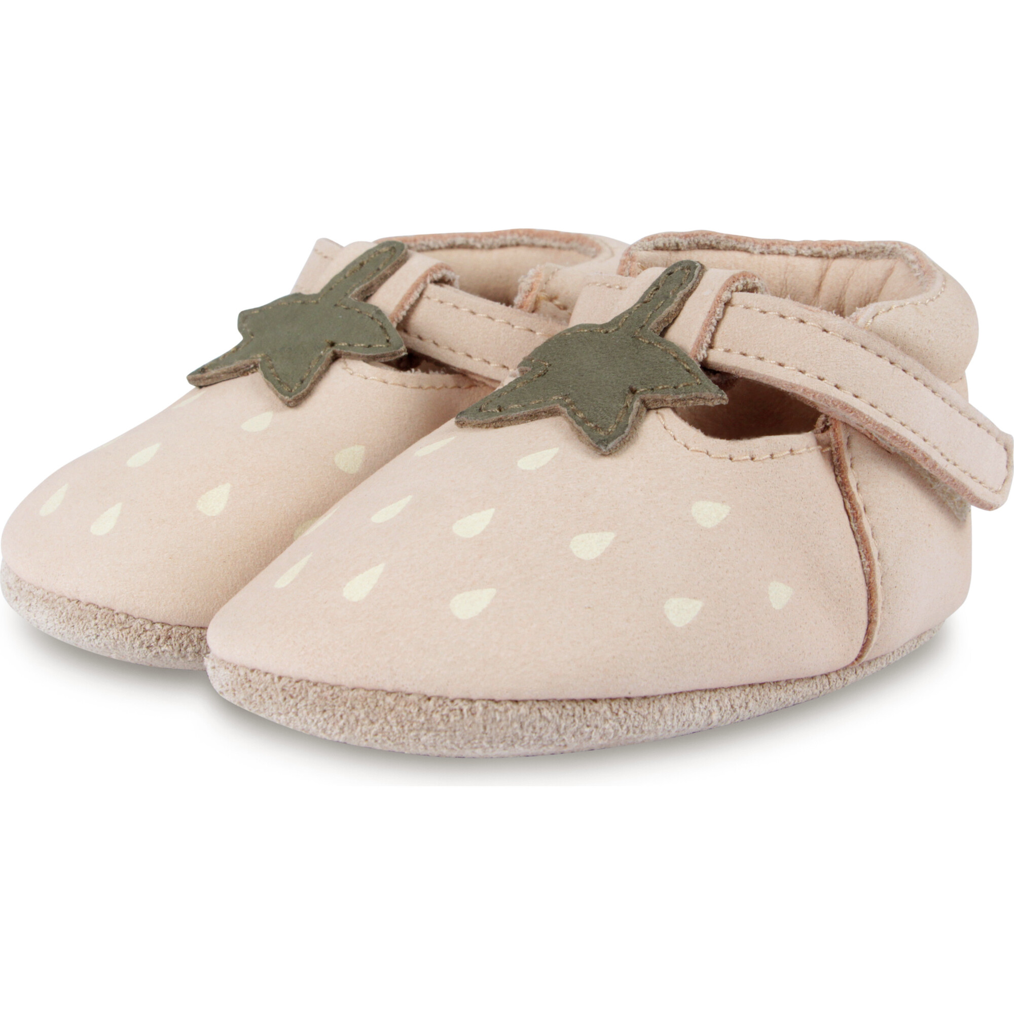 Nanoe Strawberry Nubuck T-Bar Shoes, Powder - T-Straps - 1