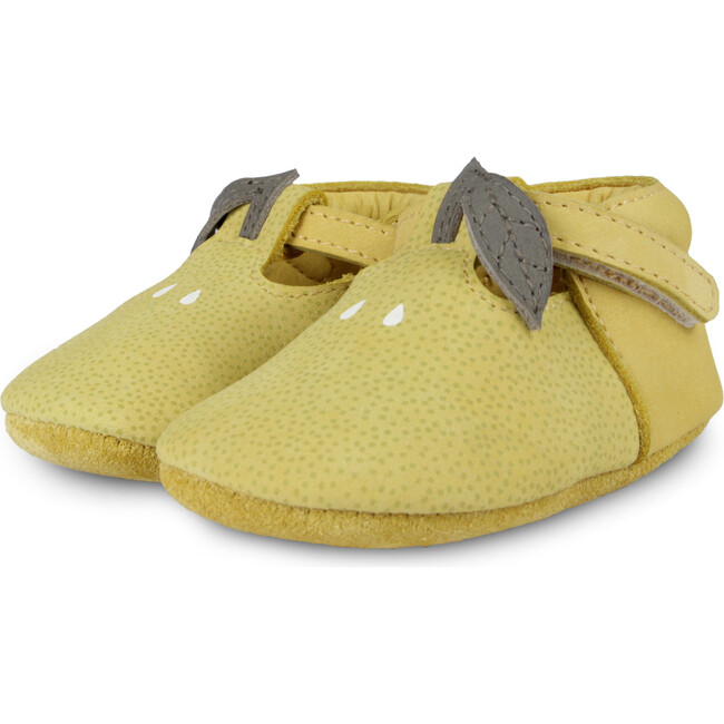 Nanoe Lemon Nubuck T-Bar Shoes, Canary Dotted
