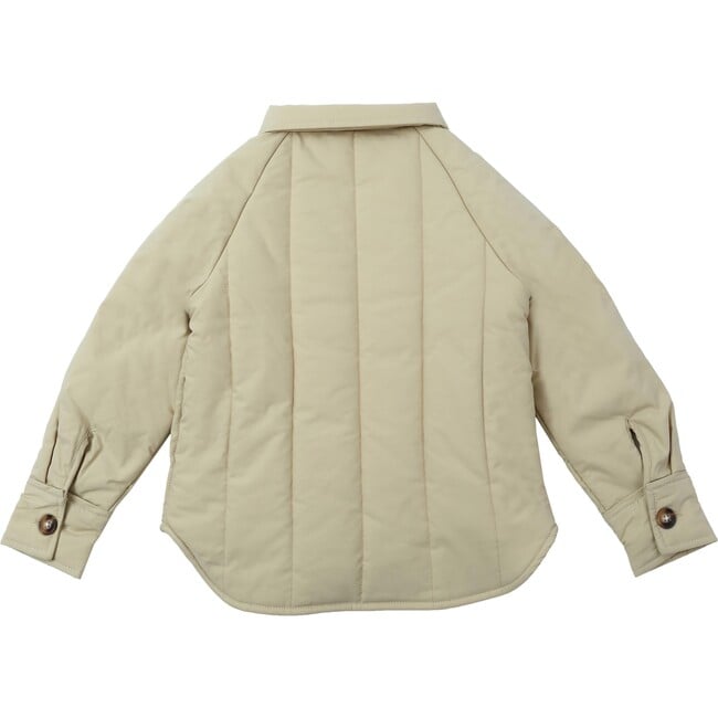 Nevis Drop Shoulder Concealed Zip Puffer Jacket, Vintage Khaki - Jackets - 3