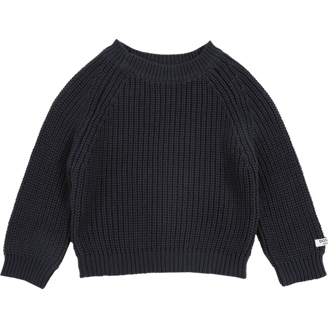 Jade Rib Knit Drop Shoulder Sweater, Dark Spruce