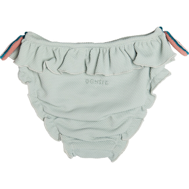 Sisi Watermelon Patch Ruffle Waist & Trim Swimming Briefs, Desert Sage - Two Pieces - 3