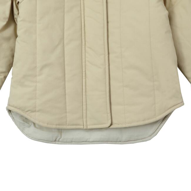 Nevis Drop Shoulder Concealed Zip Puffer Jacket, Vintage Khaki - Jackets - 5