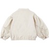 Riviere Mock Collar Drop Shoulder Puff Sleeve Jacket, Ecru - Jackets - 3