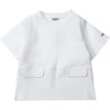 Fernant Crew Neck 2-Pocket Panel T-Shirt, Off-White - T-Shirts - 1 - thumbnail