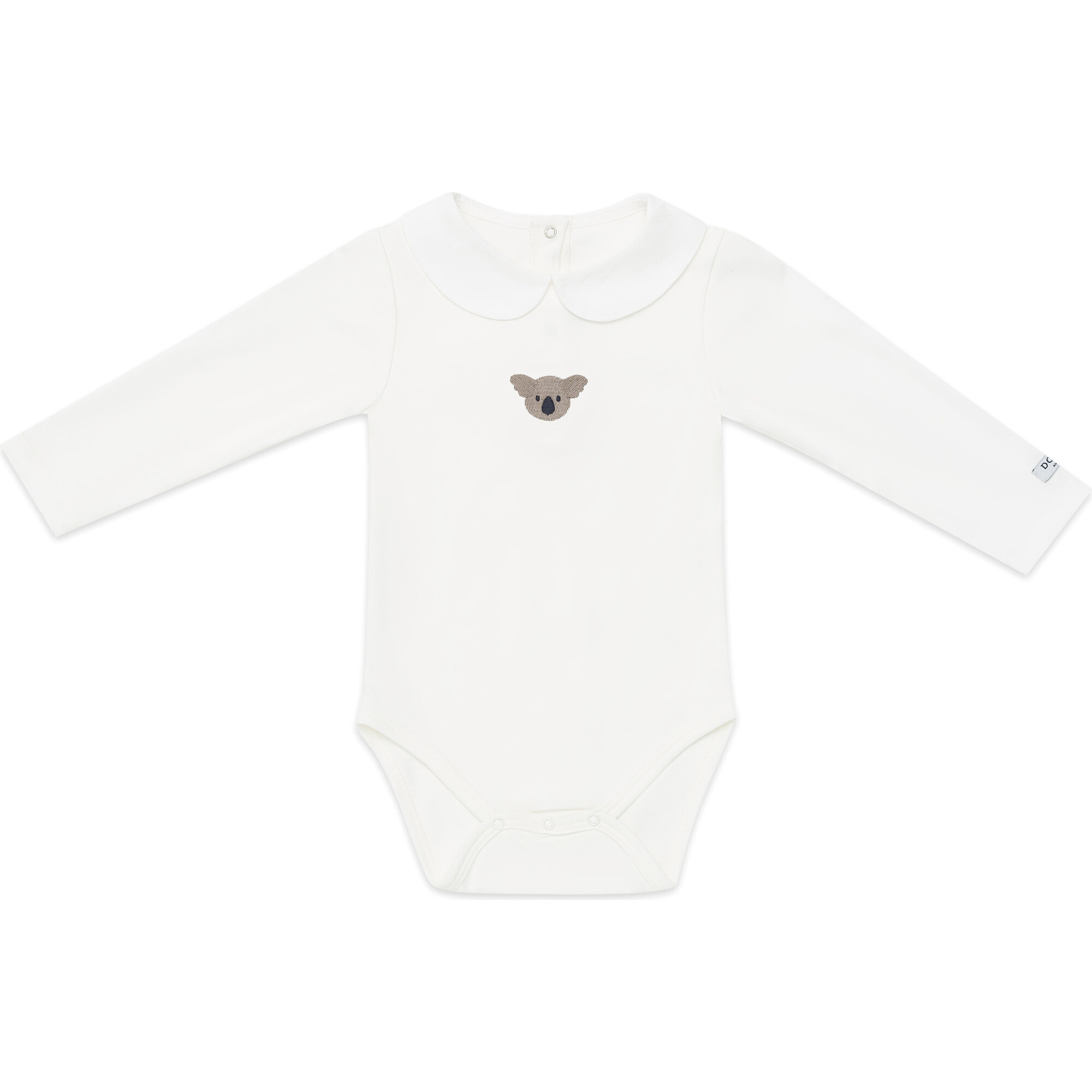 Davo Koala Long Sleeve Long Sleeve Bodysuit, Off-White - Onesies - 1
