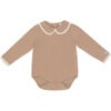 Diete Long Sleeve Long Sleeve Bodysuit, Rose Mocha - Onesies - 1 - thumbnail